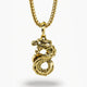 RYU, Gold Dragon Pendant with Diamonds