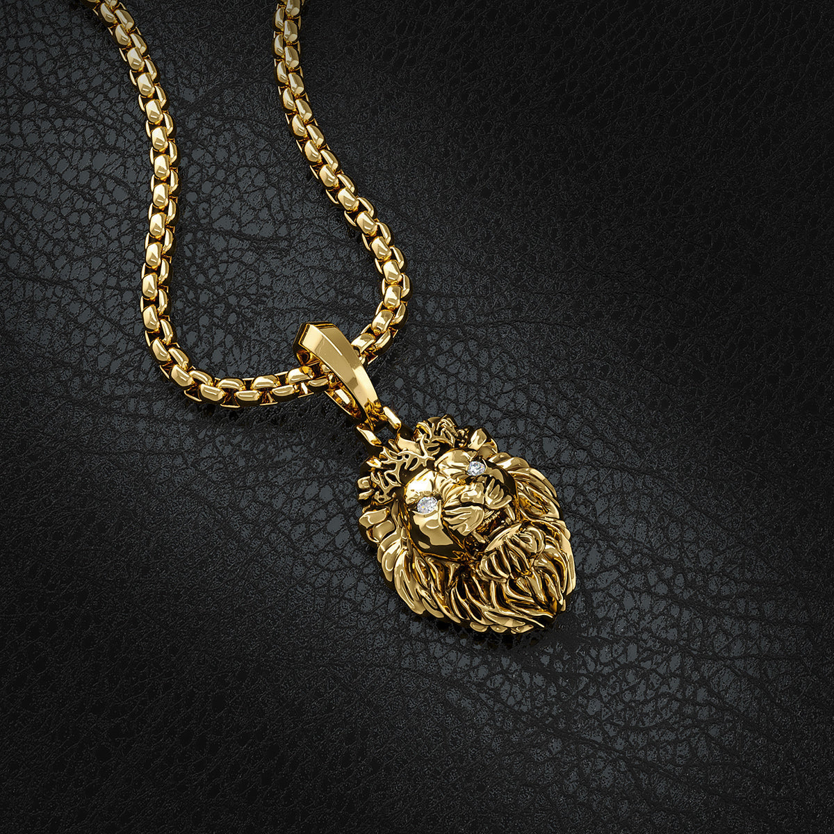 18k gold lion pendant discount
