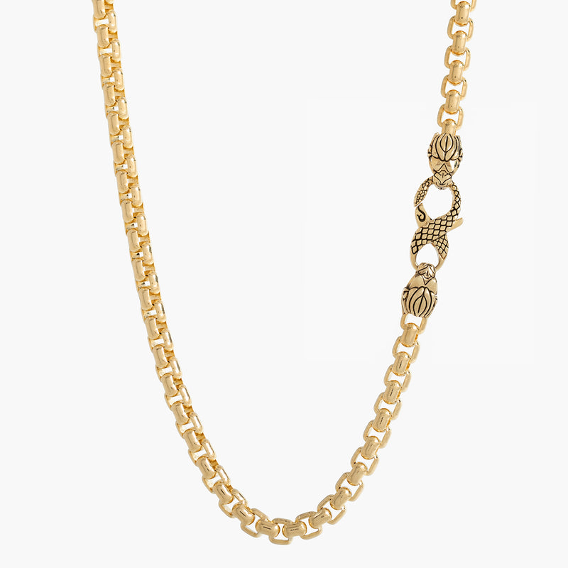 3mm Rounded Box Chain 3mm Round Box Chain, Solid 14k Yellow Gold — Proclamation