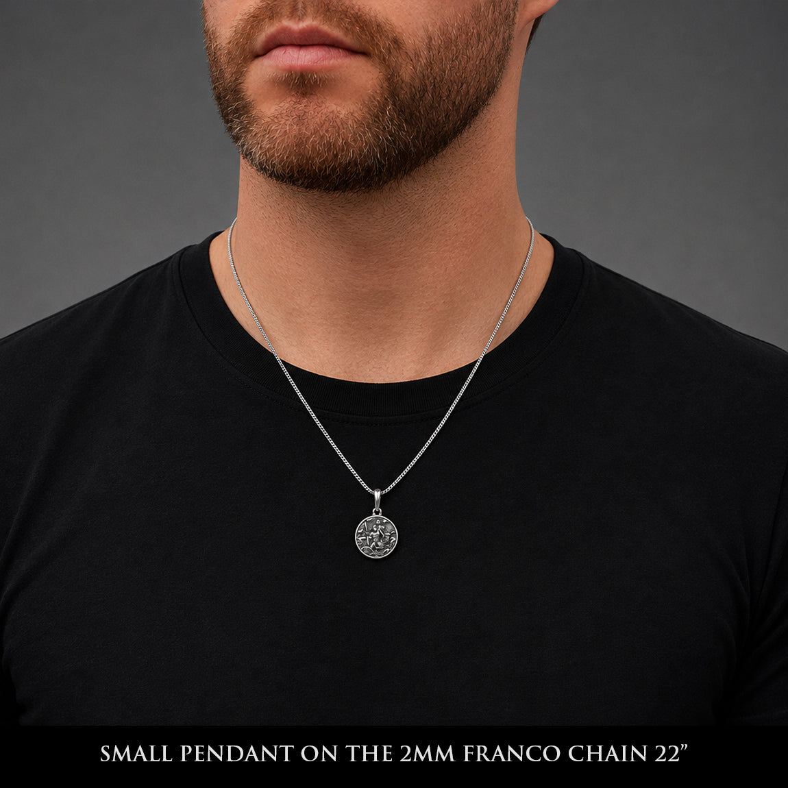 PROTECTOR, Silver Saint Christopher Pendant
