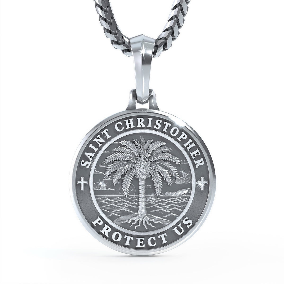PROTECTOR, Silver Saint Christopher Pendant