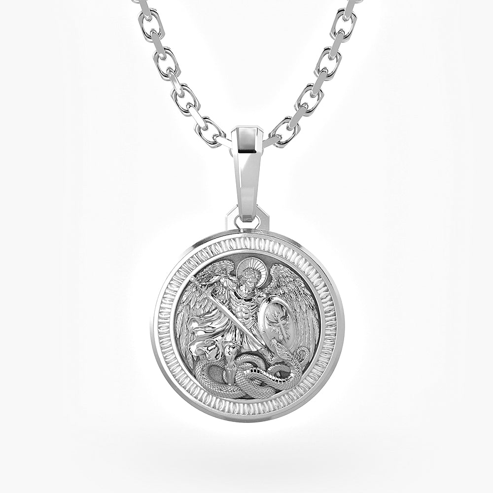 CHAMPION, Platinum Saint Michael Pendant