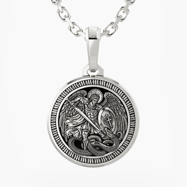 CHAMPION, Silver Saint Michael Pendant