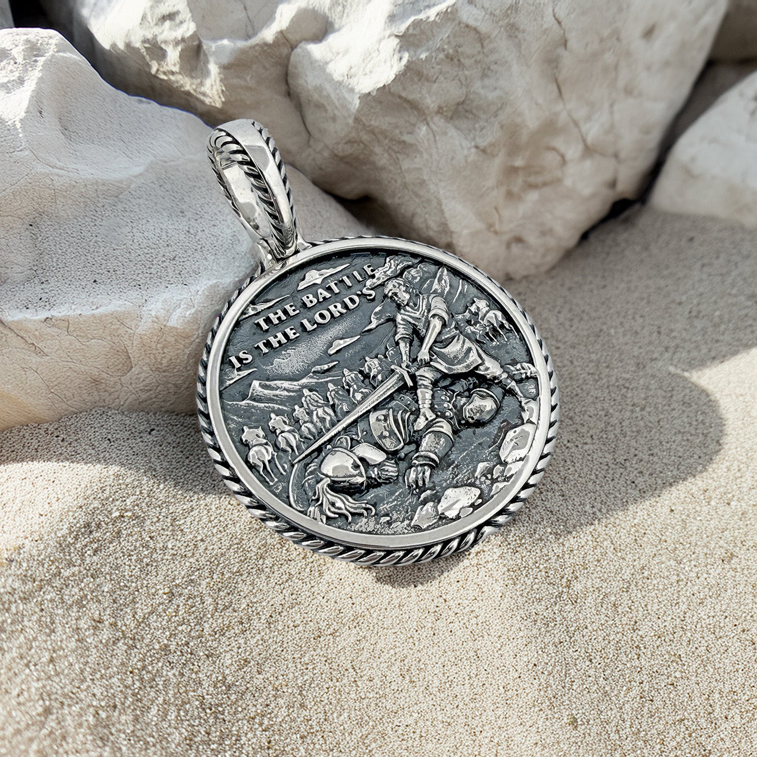 TRIUMPH, Silver David & Goliath Pendant