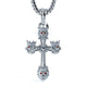 SOVEREIGN, Platinum Lion Cross Pendant