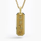Stoic 4 Virtues, Gold Tag Pendant
