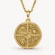 Stoic 4 Virtues, Yellow Gold Pendant