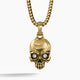 Vita, Gold Skull Pendant with Diamonds