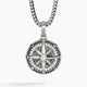 Voyager, Platinum Compass Pendant with Diamonds