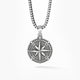 Voyager, Platinum Compass Pendant
