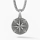 Voyager, Silver Compass Pendant