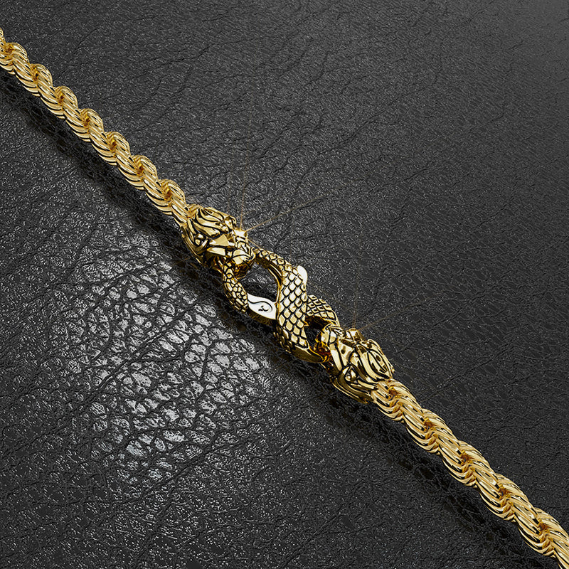 4mm Diamond Cut Rope Chain, 14k Yellow Gold, Proclamation Jewelry