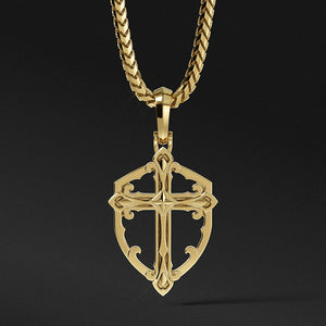 Covenant Pendant and 3mm Franco Chain 14k Gold Set