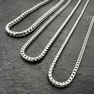 Proclamation Jewelry Men's Diamond Cut Franco Chain Necklace