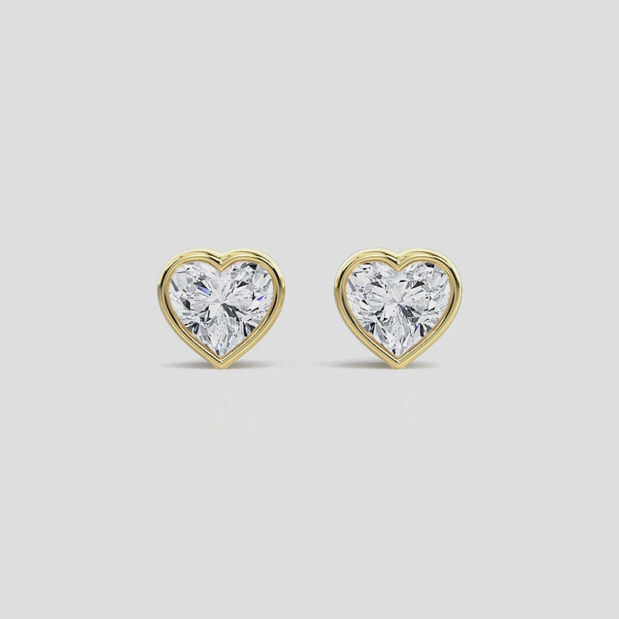 HEART BEZEL STUDS
