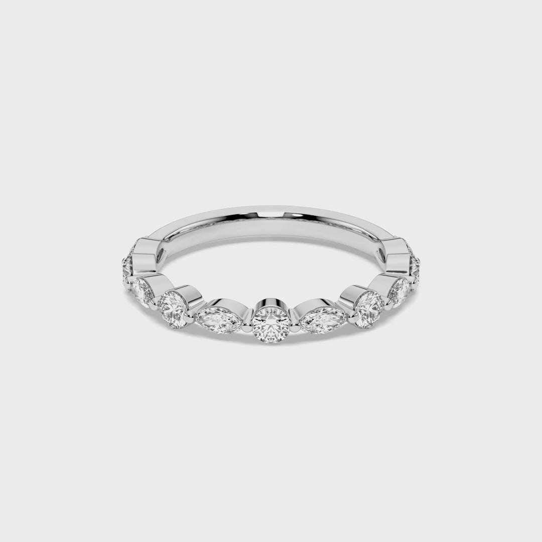 MARQUISE AND ROUND ETERNITY RING