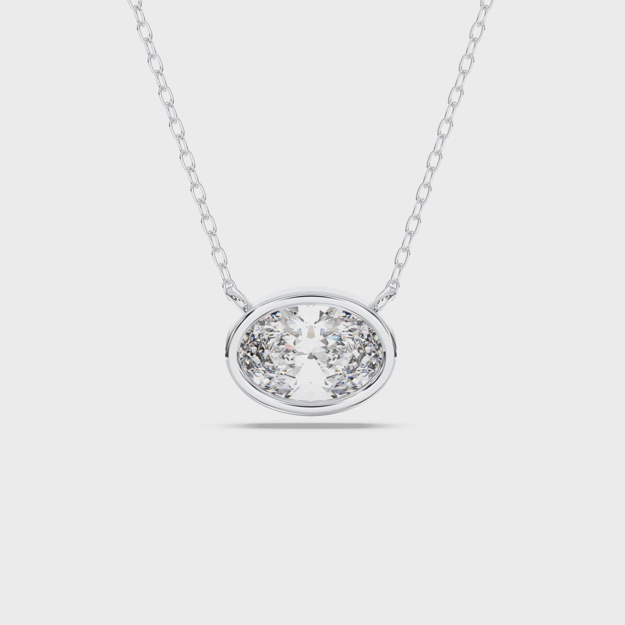 OVAL BEZEL SOLITAIRE PENDANT