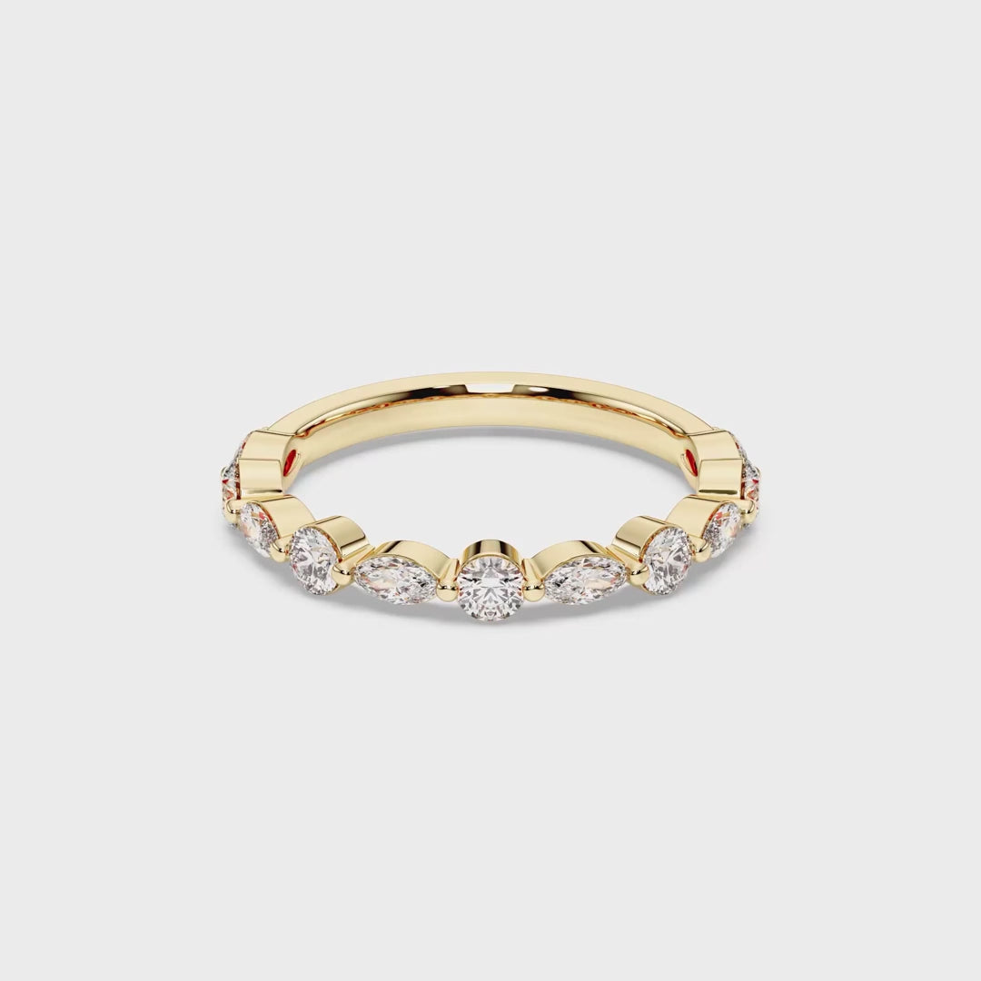 MARQUISE AND ROUND ETERNITY RING