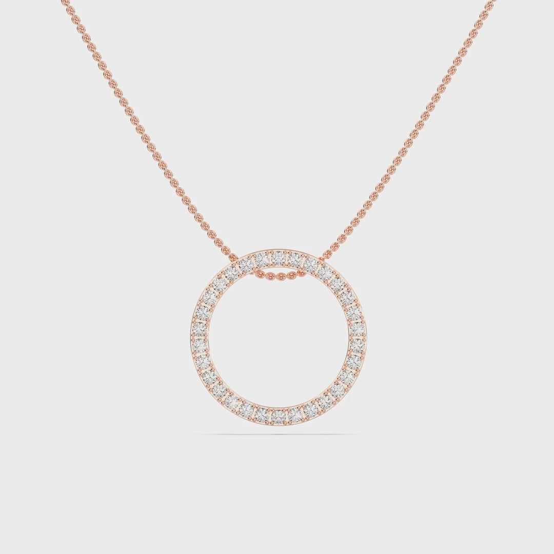 CIRCLE ROUND DIAMOND PENDANT