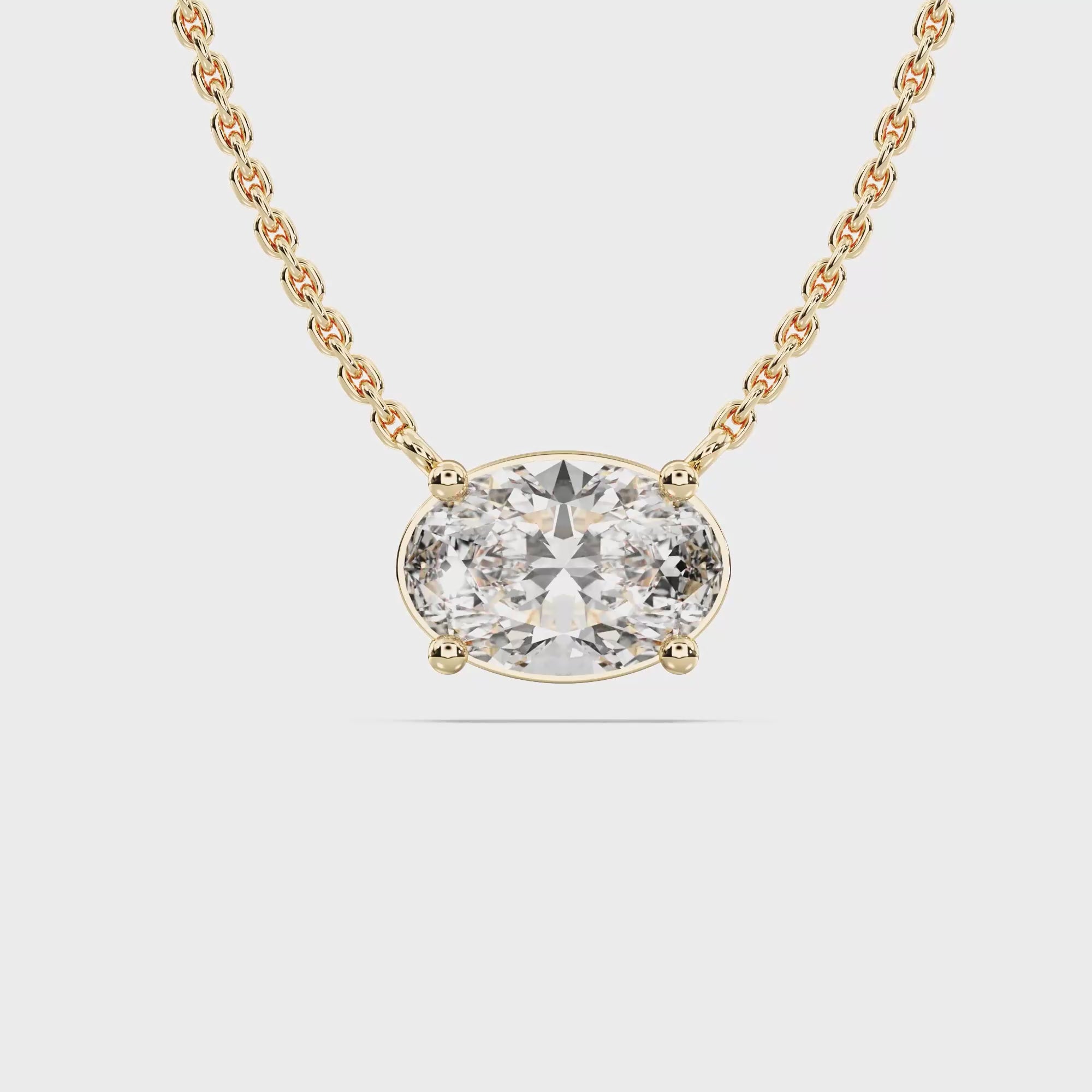 OVAL SOLITAIRE PENDANT
