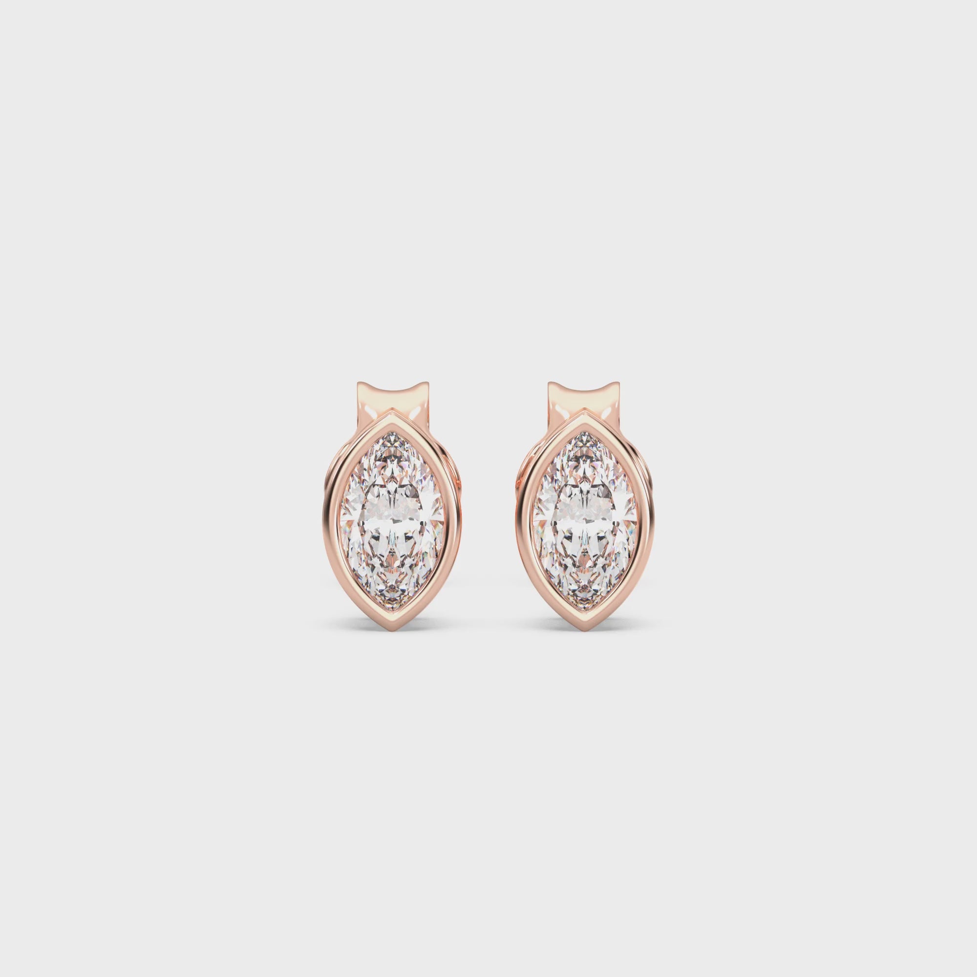 MARQUISE BEZEL STUDS