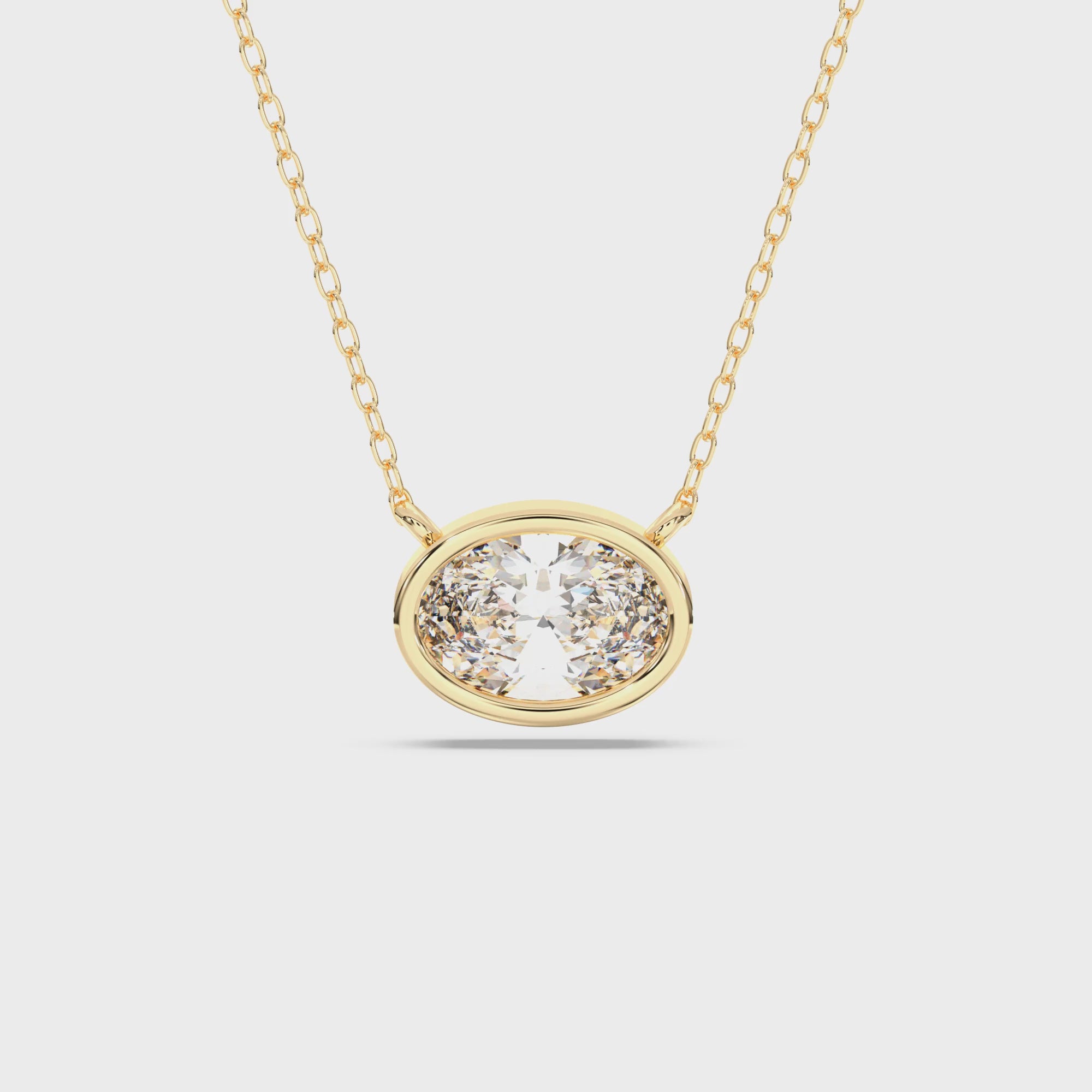 OVAL BEZEL SOLITAIRE PENDANT