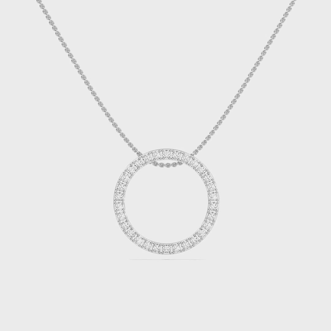 CIRCLE ROUND DIAMOND PENDANT