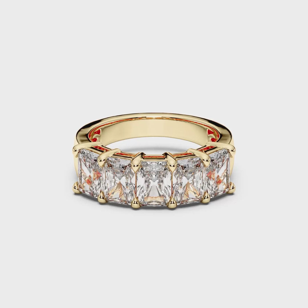 EMERALD CUT 5-STONE RING