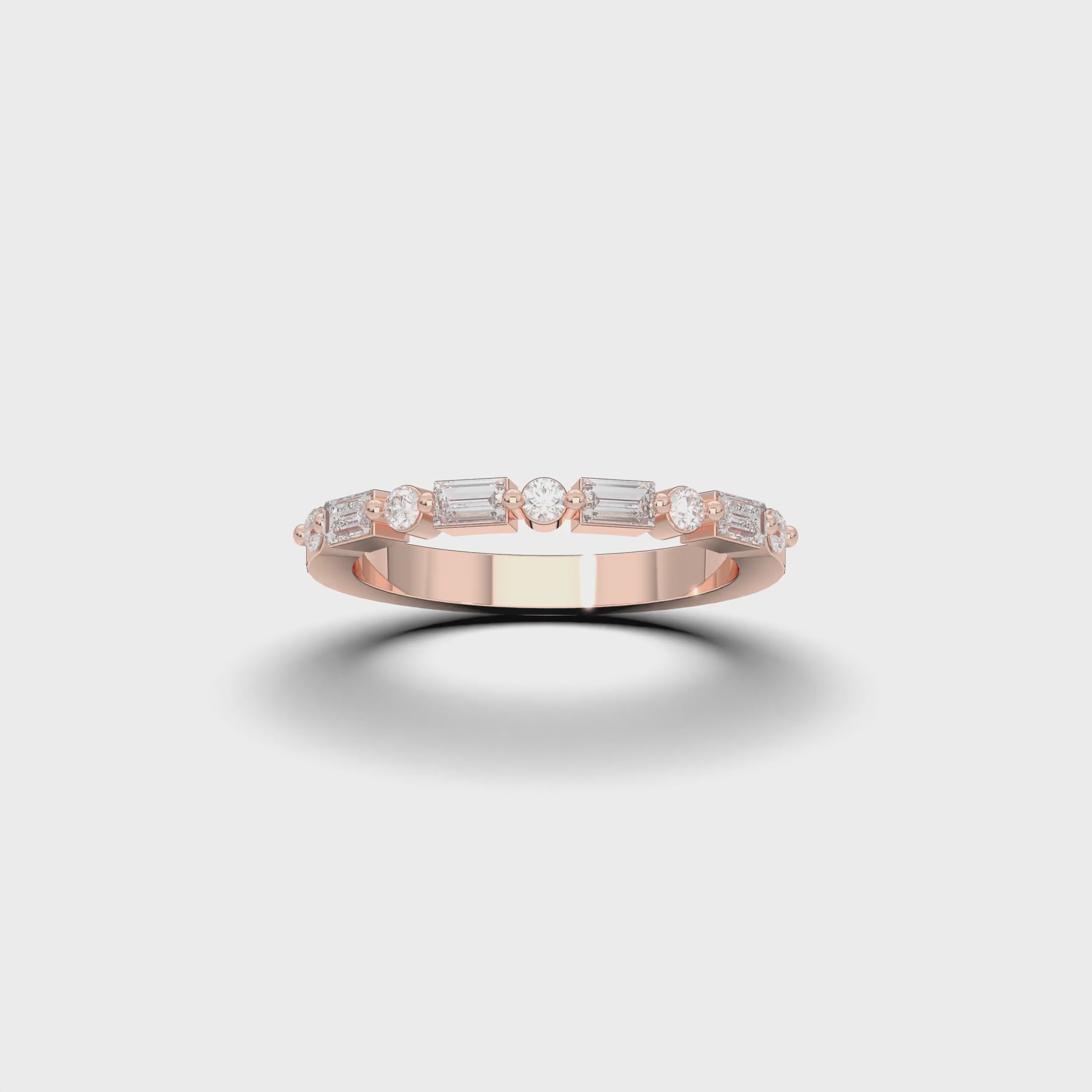 BAGUETTE AND ROUND ETERNITY RING