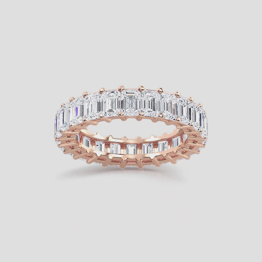 EMERALD CUT ETERNITY RING