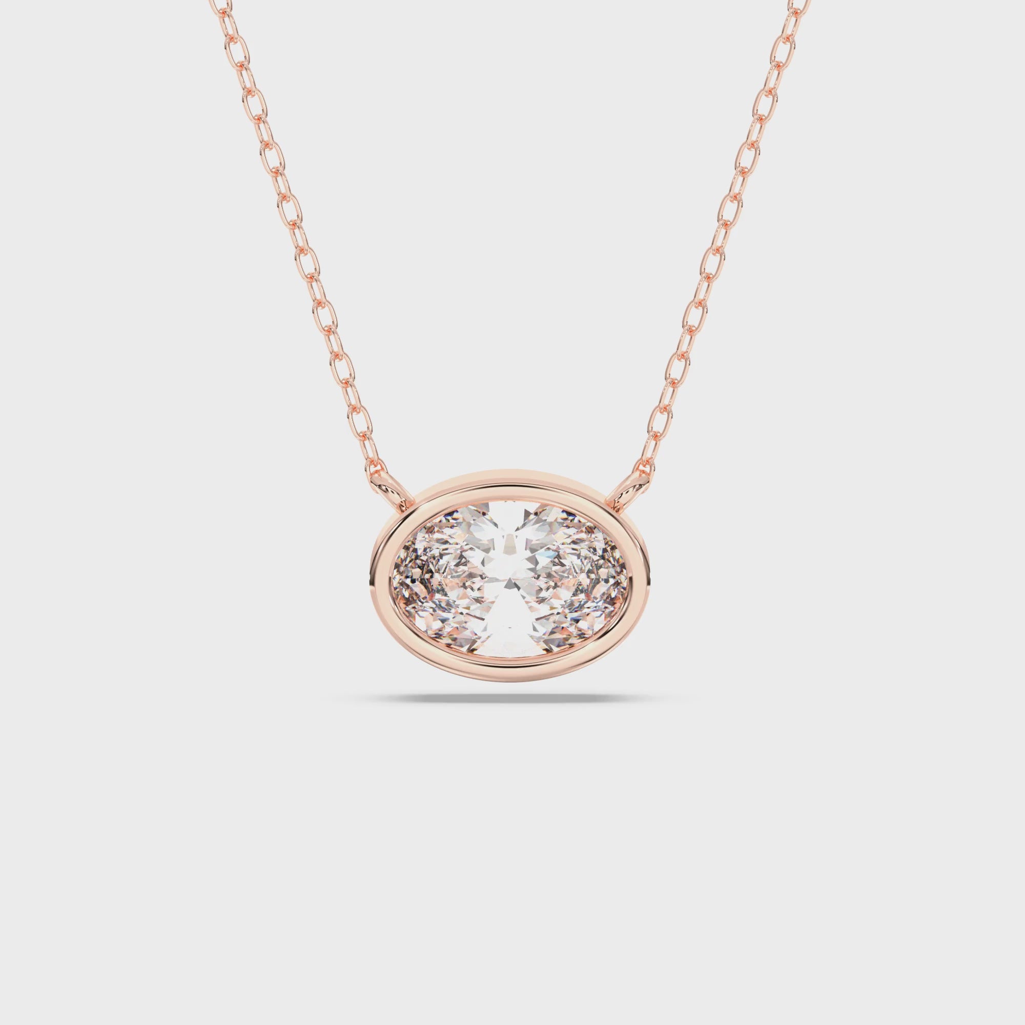 OVAL BEZEL SOLITAIRE PENDANT