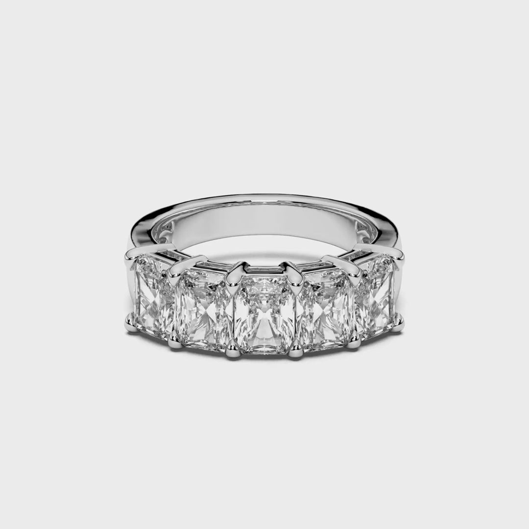 EMERALD CUT 5-STONE RING
