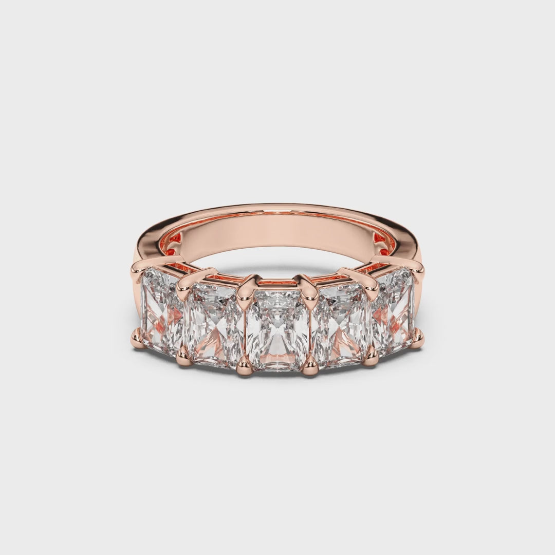 EMERALD CUT 5-STONE RING