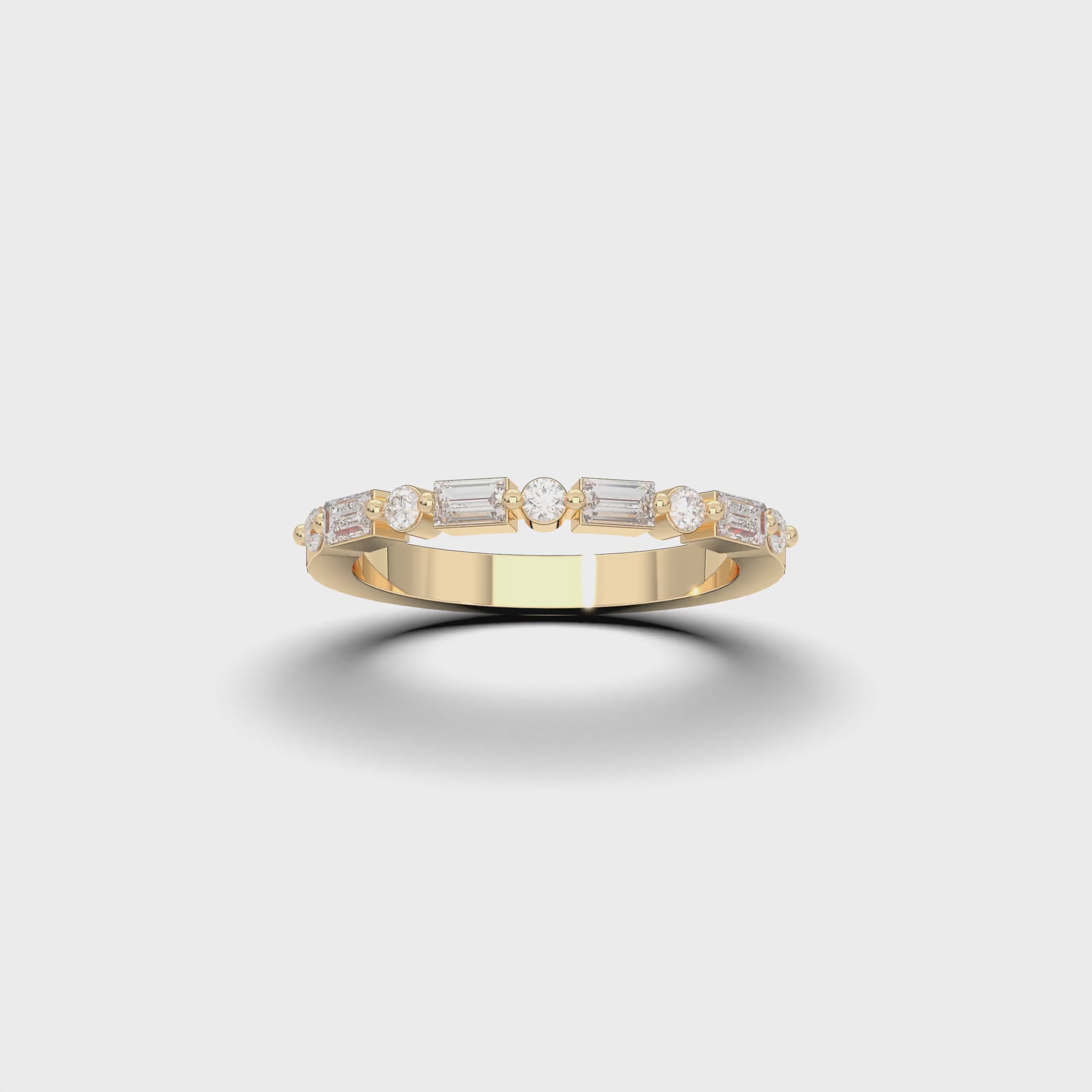 BAGUETTE AND ROUND ETERNITY RING
