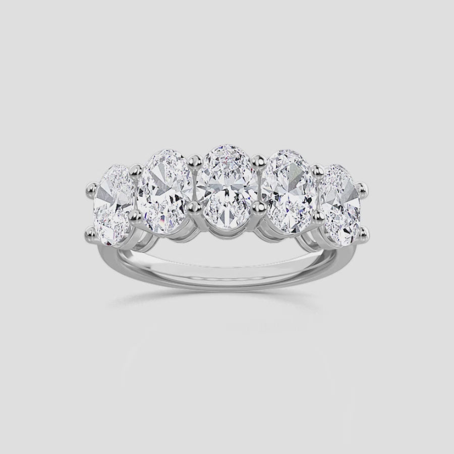 OVAL 5-STONE RING