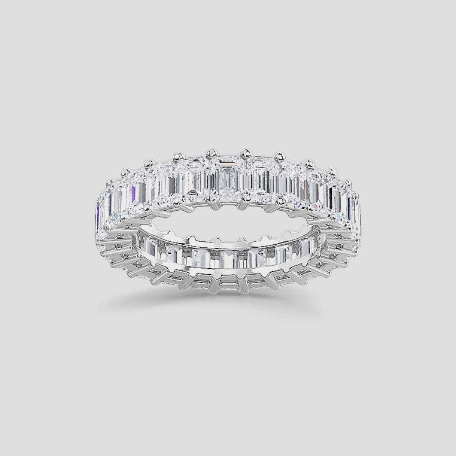 EMERALD CUT ETERNITY RING