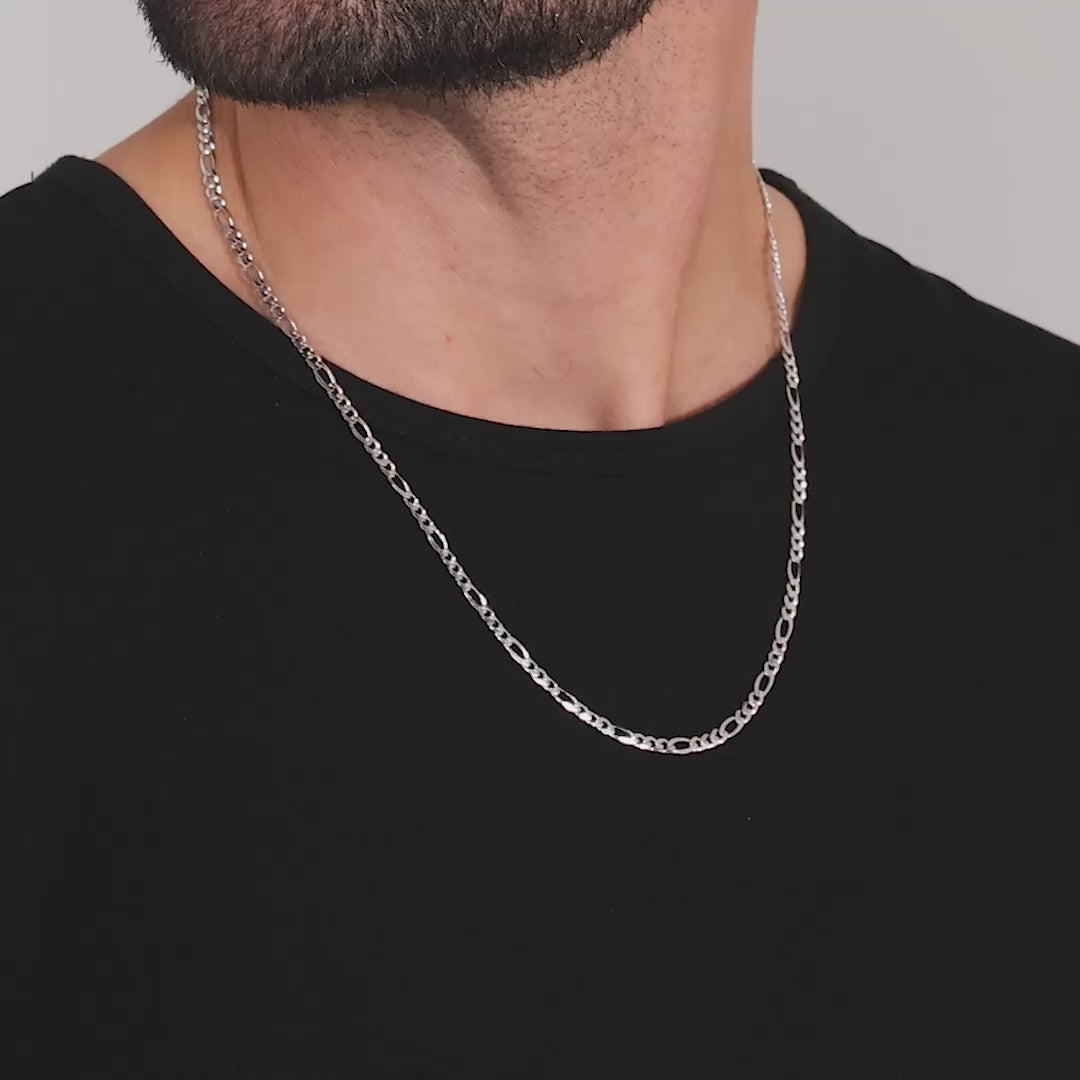 4mm Silver Figaro Chain Necklace for Men — Proclamation