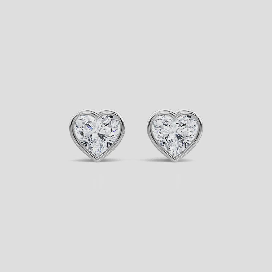 HEART BEZEL STUDS