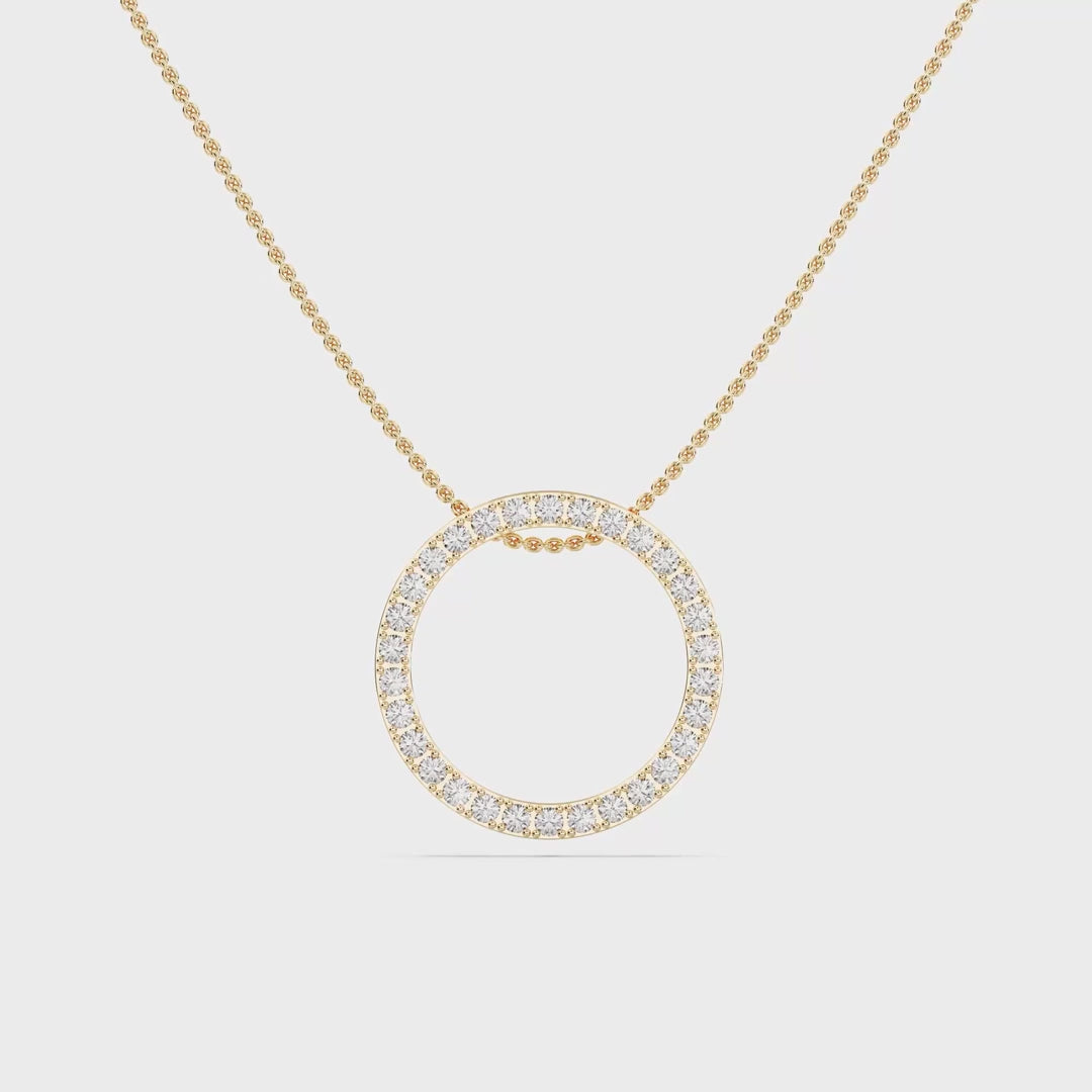 CIRCLE ROUND DIAMOND PENDANT