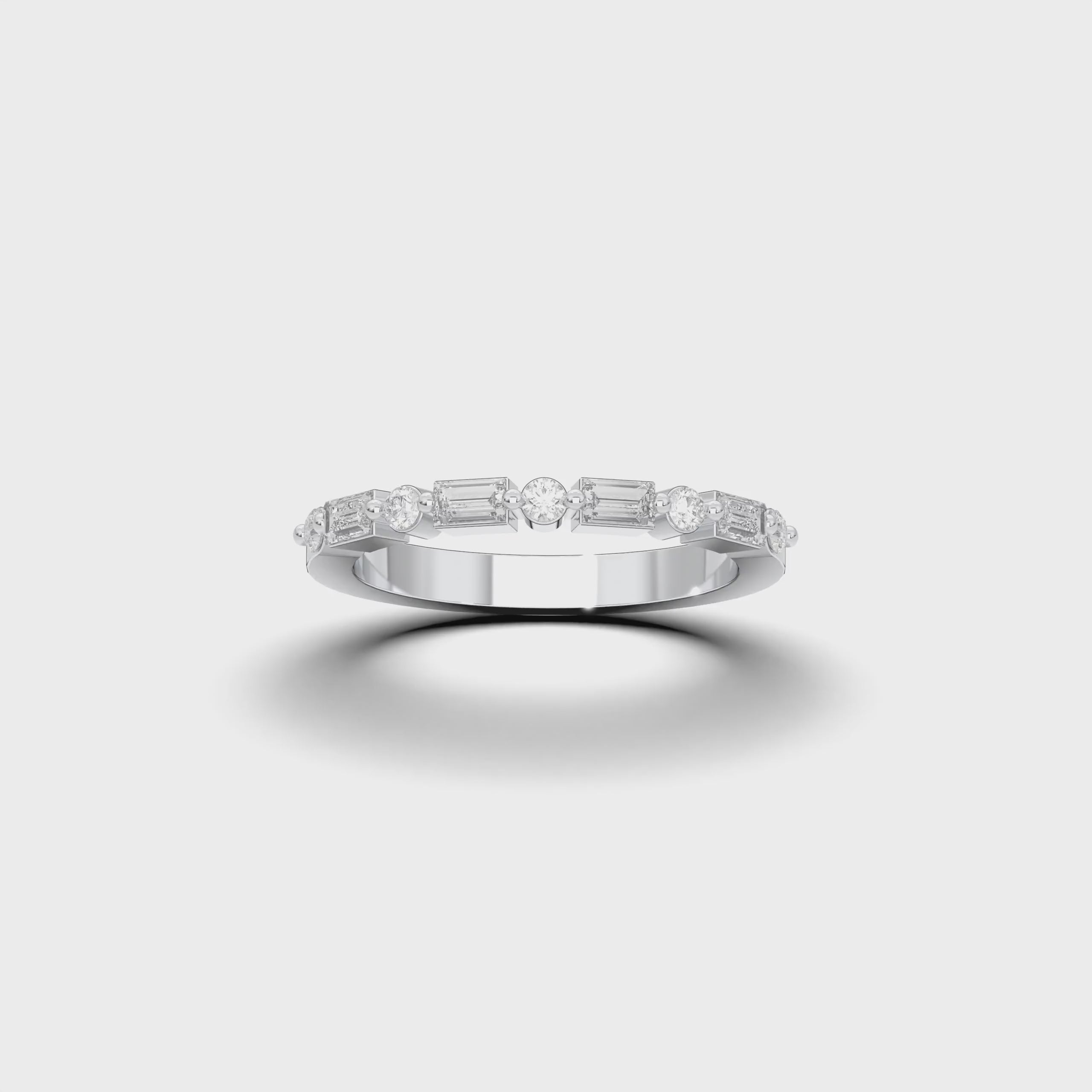 BAGUETTE AND ROUND ETERNITY RING