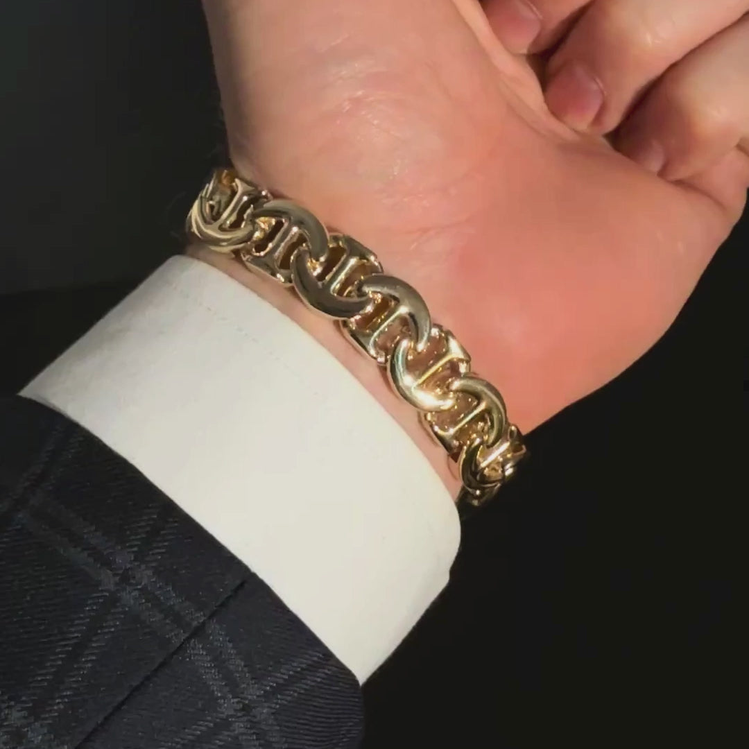 ANCHOR, 15mm Gold Bracelet
