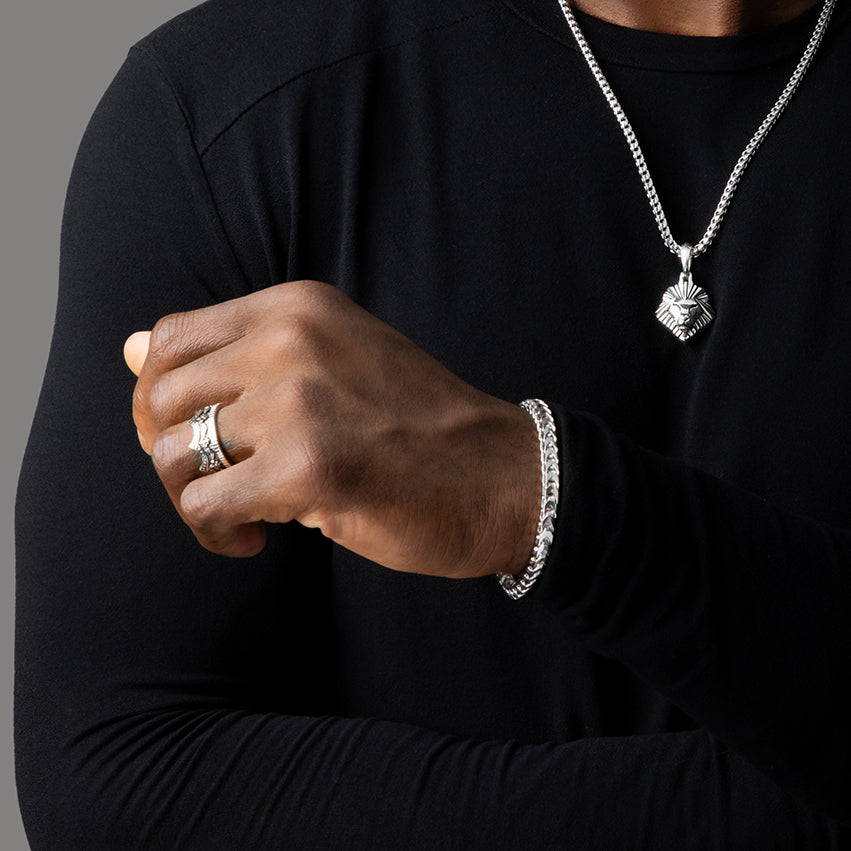 5mm Silver Franco Bracelet