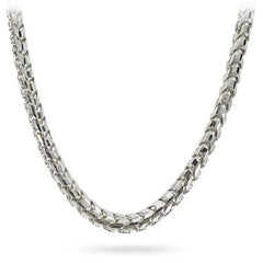 5mm Diamond Cut Franco Chain 18k Gold Chain Men s White Gold