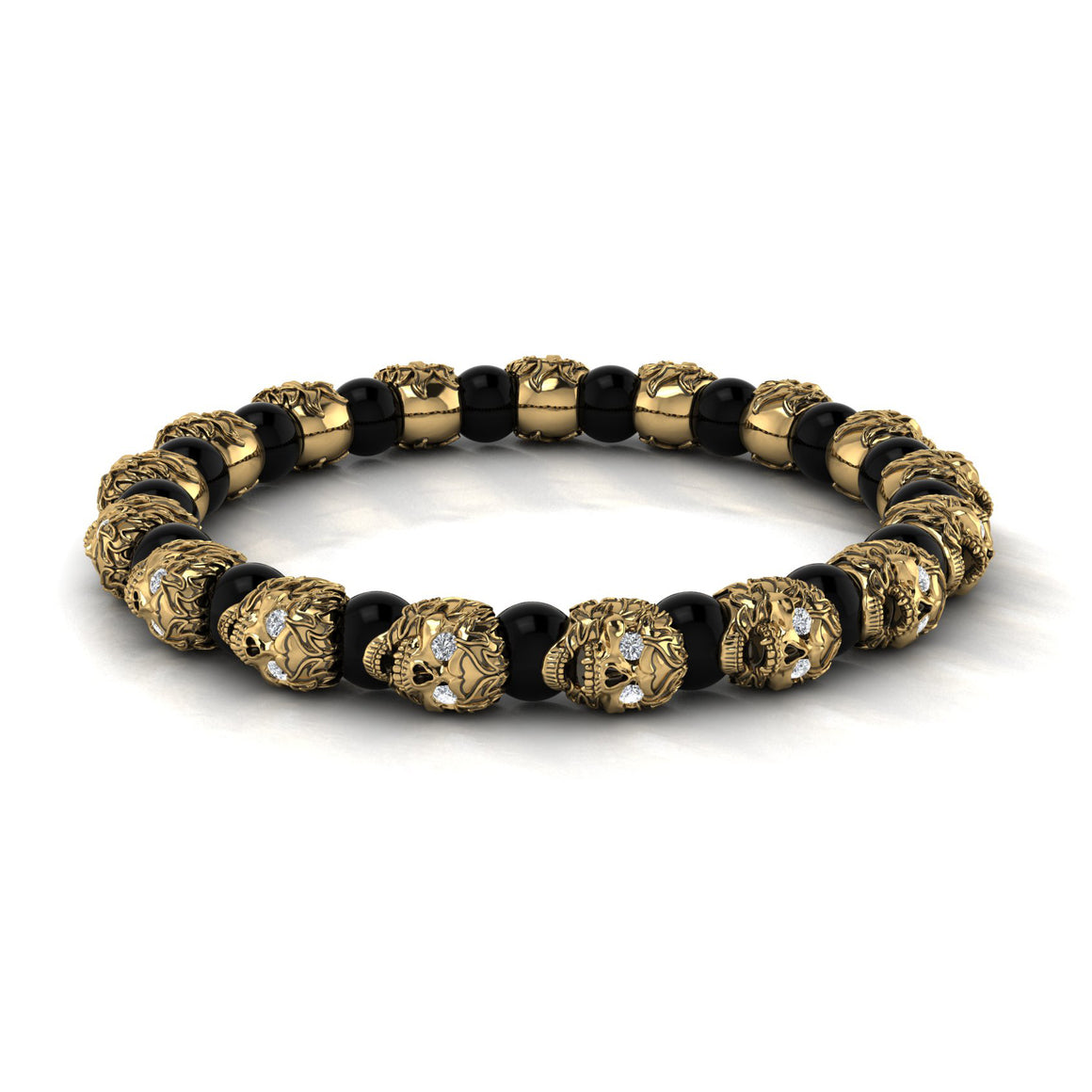 gold skull bracelet