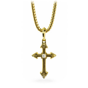 14k cross pendant for men