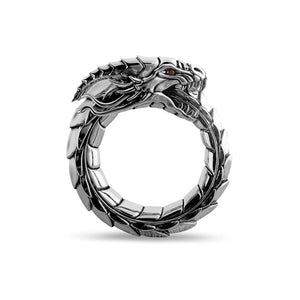 silver dragon ring
