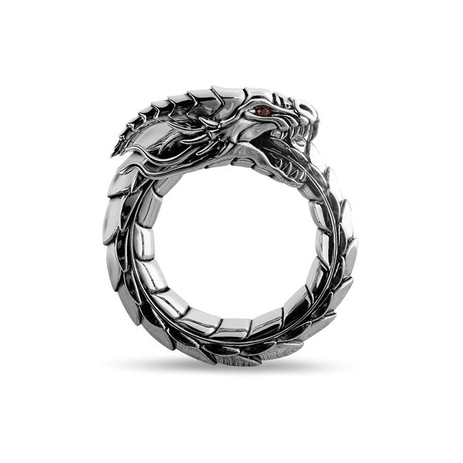 silver dragon ring