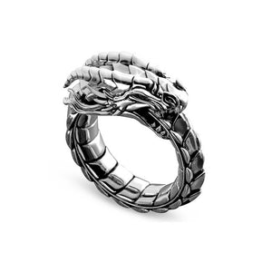 silver dragon ring head