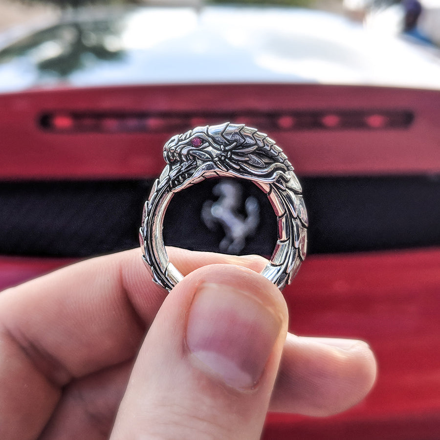 Legend Dragon Rings Silver Dragon Ring for Men - Bold Statement Jewelry — Proclamation