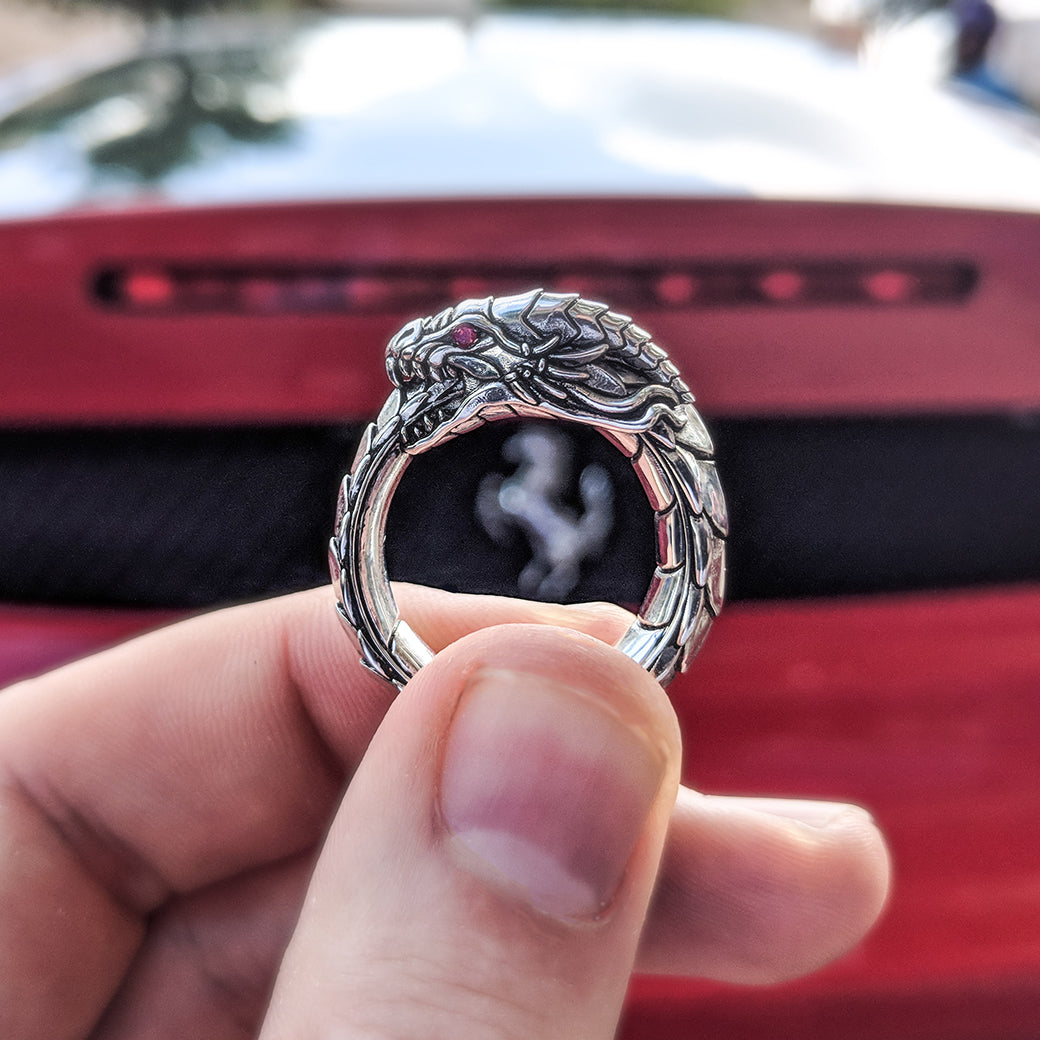 Red on sale dragon ring